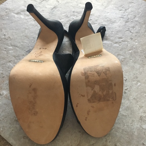 Cole Haan Black peep-toe sling-back heels NWT - Picture 5 of 6